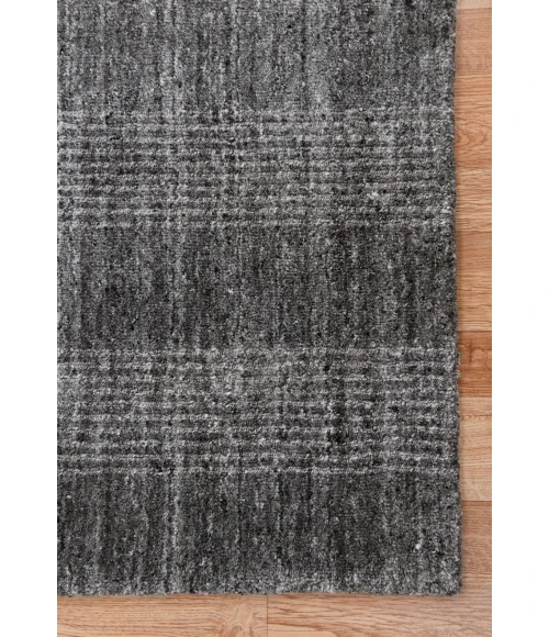 Amer Brooklyn Bays Charcoal Hand-Woven Wool Blend Area Rug 5'x8'