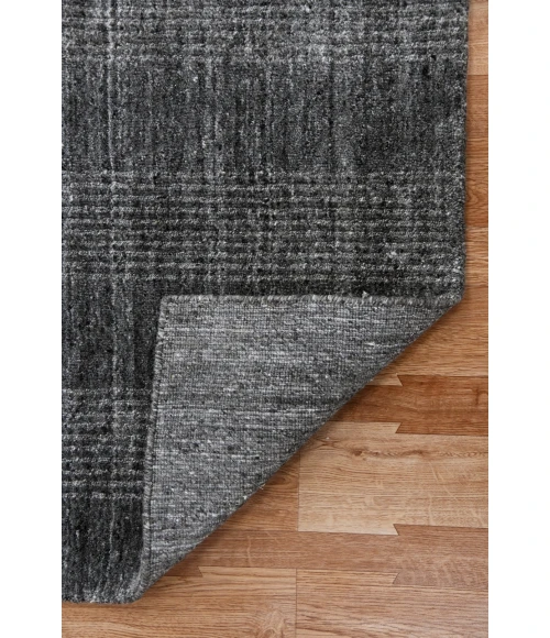 Amer Brooklyn Bays Charcoal Hand-Woven Wool Blend Area Rug 5'x8'