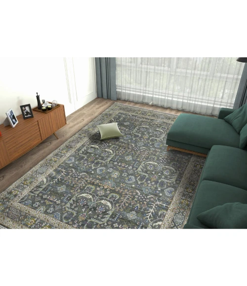 Amer Bristol Gray/Multi BRS-19 8ft. x 10ft. Rect. Rug