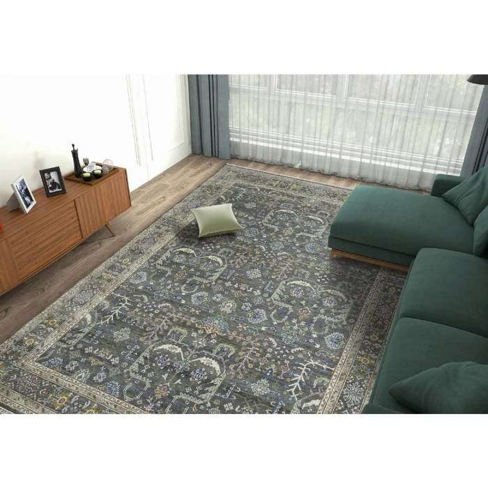 Amer Bristol Gray/Multi BRS-19 9ft. x 12ft. Rect. Rug
