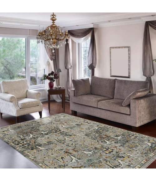 Amer Bristol Deep Silver/Gold BRS-43 12ft. x 15ft. Rect. Rug