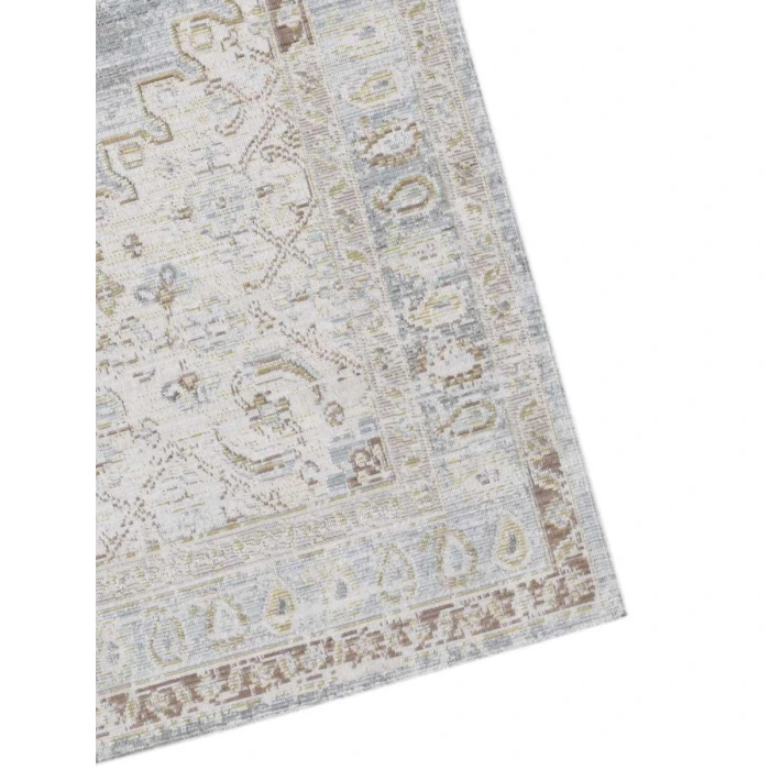 Amer Century Leeds Vintage Gray Polyester Runner Rug 2'6"x8'