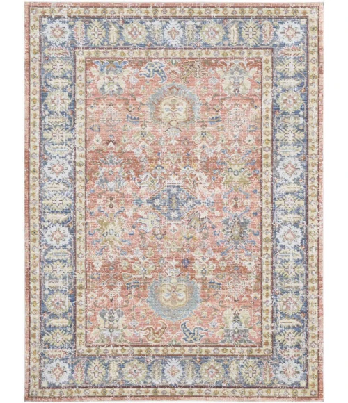 Amer Century Reuda Vintage Coral Polyester Area Rug 9'x13'