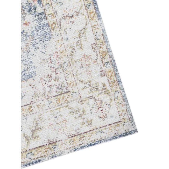 Amer Century Bethel Vintage Blue Polyester Runner Rug 2'6"x8'