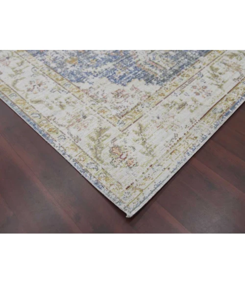 Amer Century Bethel Vintage Blue Polyester Area Rug 9'x13'