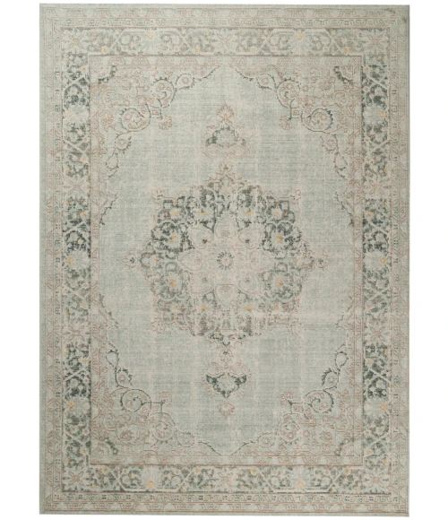 Amer Century Haven Vintage Green Polyester Area Rug 9'x13'
