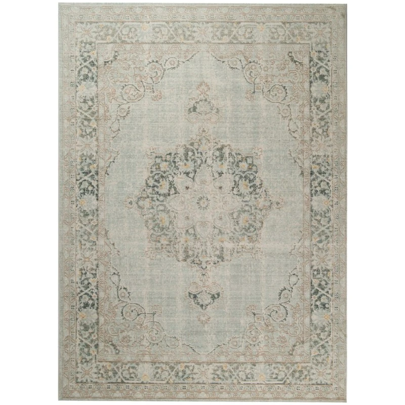 Amer Century Haven Vintage Green Polyester Area Rug 9'x13'