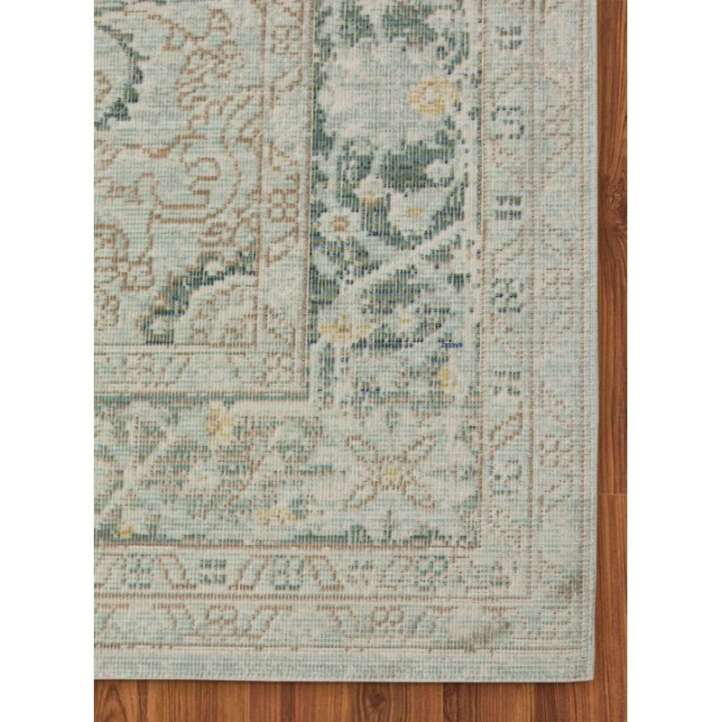 Amer Century Haven Vintage Green Polyester Area Rug 9'x13'