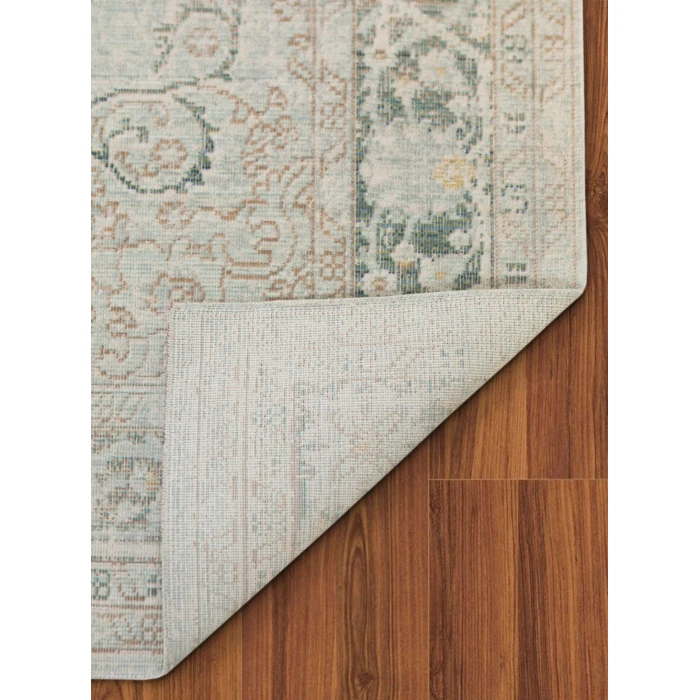 Amer Century Haven Vintage Green Polyester Runner Rug 2'6"x8'