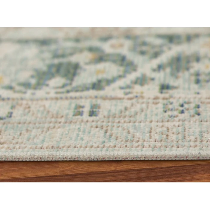 Amer Century Haven Vintage Green Polyester Runner Rug 2'6"x8'