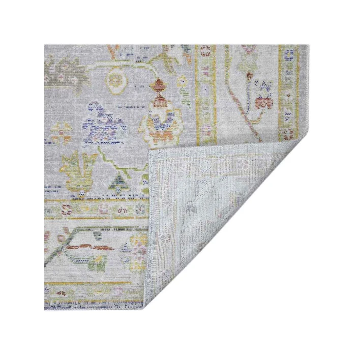 Amer Century Bay Vintage Gray Polyester Runner Rug 2'6"x8'