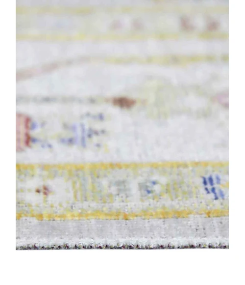 Amer Century Bay Vintage Gray Polyester Runner Rug 2'6"x8'