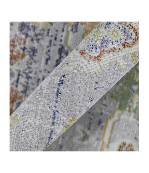 Amer Century Bay Vintage Gray Polyester Runner Rug 2'6"x8'