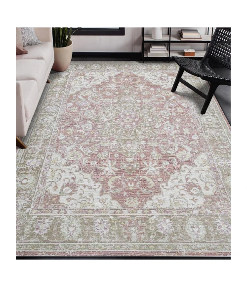Amer Century Blythe Vintage Lavender Polyester Area Rug 7'10"x10'6"