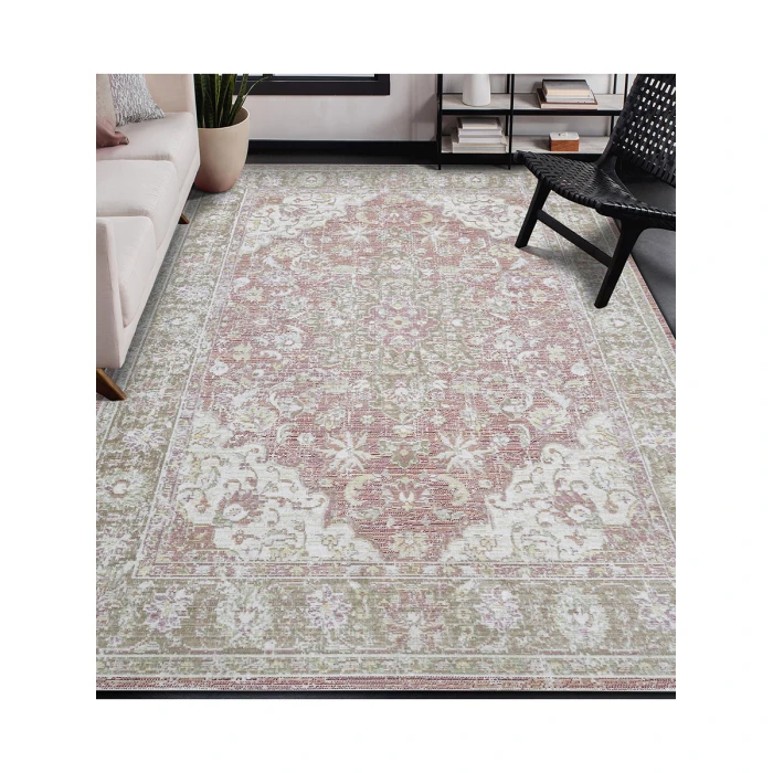 Amer Century Blythe Vintage Lavender Polyester Runner Rug 2'6"x8'