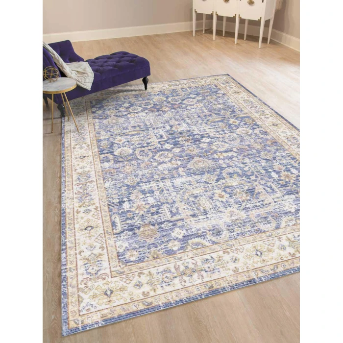 Amer Century Tatum Vintage Lavender Polyester Runner Rug 2'6"x8'