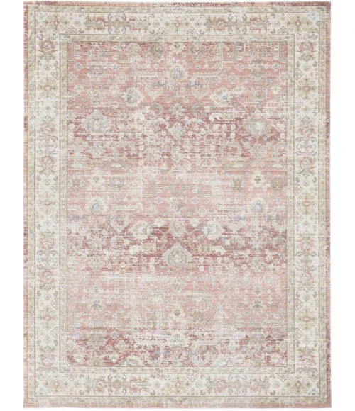 Amer Century Tatum Vintage Salmon Polyester Runner Rug 2'6"x8'