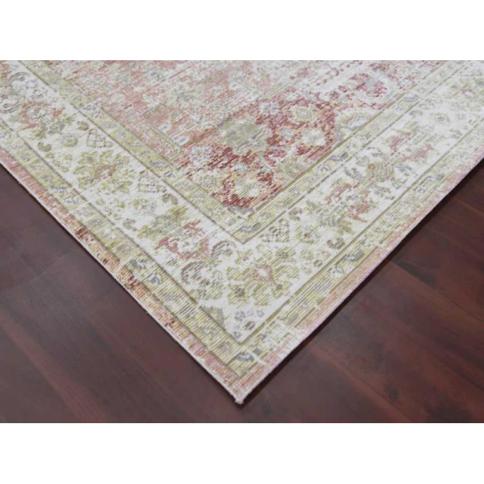 Amer Century Tatum Vintage Salmon Polyester Runner Rug 2'6"x8'