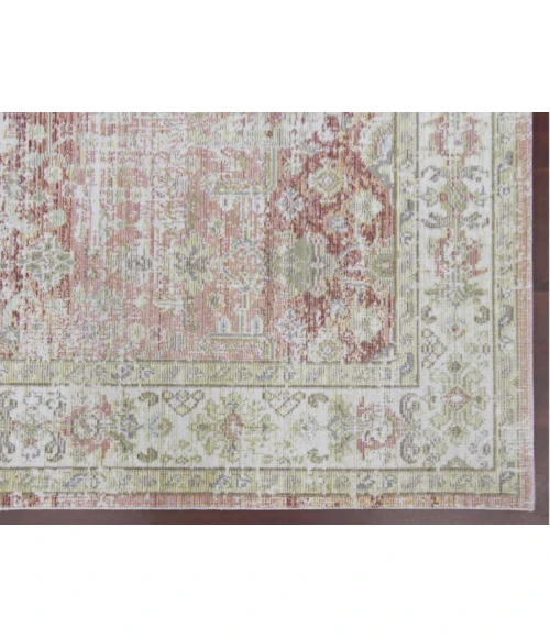 Amer Century Tatum Vintage Salmon Polyester Runner Rug 2'6"x8'