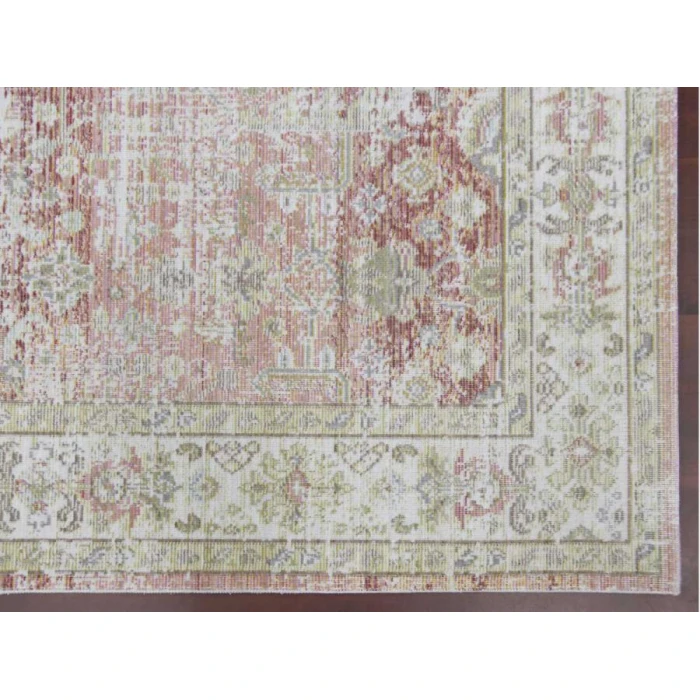 Amer Century Tatum Vintage Salmon Polyester Runner Rug 2'6"x8'