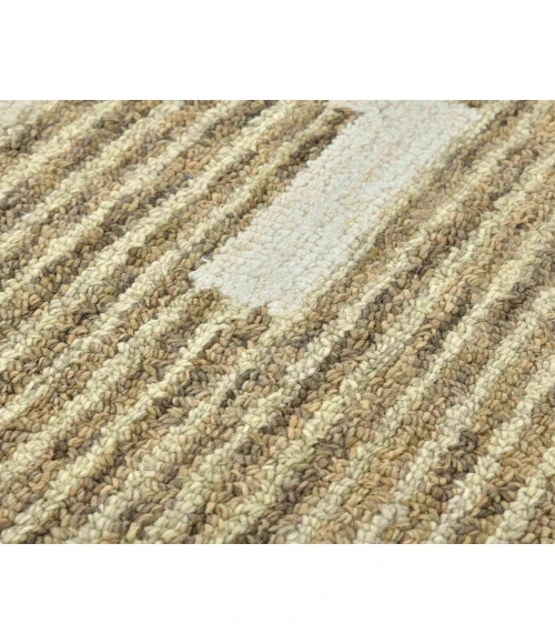 Chicago Turlen Beige Geometric New Zealand Area Rug