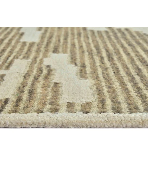 Chicago Turlen Beige Geometric New Zealand Area Rug