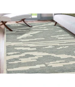 Amer Chicago Turlen Gray Geometric New Zealand Rug 9' x 13'