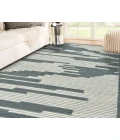 Chicago Umika Blue Geometric New Zealand Area Rug