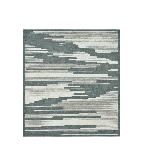 Chicago Umika Blue Geometric New Zealand Area Rug