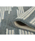 Chicago Umika Blue Geometric New Zealand Area Rug
