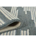 Chicago Umika Blue Geometric New Zealand Area Rug