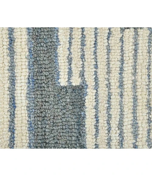 Chicago Umika Blue Geometric New Zealand Area Rug