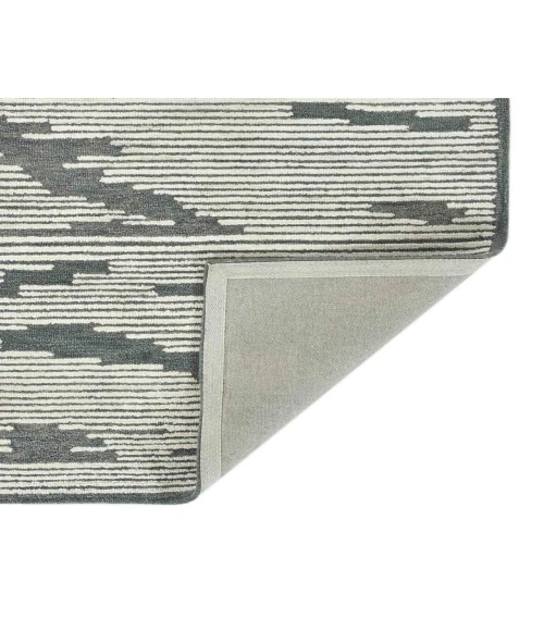 Chicago Turlen Dark Gray Geometric New Zealand Area Rug