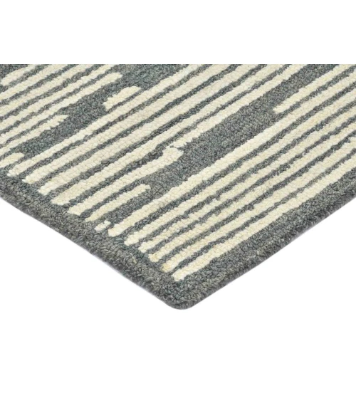 Chicago Turlen Dark Gray Geometric New Zealand Area Rug