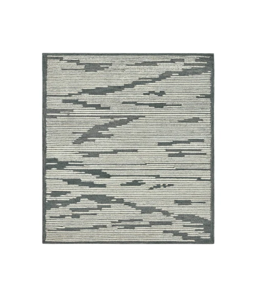 Chicago Turlen Dark Gray Geometric New Zealand Area Rug