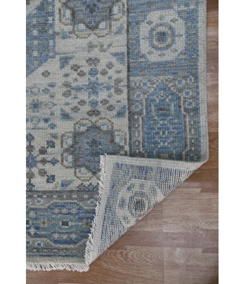 Amer Divine Toluca Blue Hand-Knotted Wool Area Rug 2'x3'