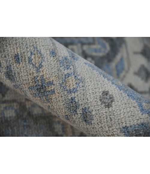 Amer Divine Toluca Blue Hand-Knotted Wool Area Rug 2'x3'
