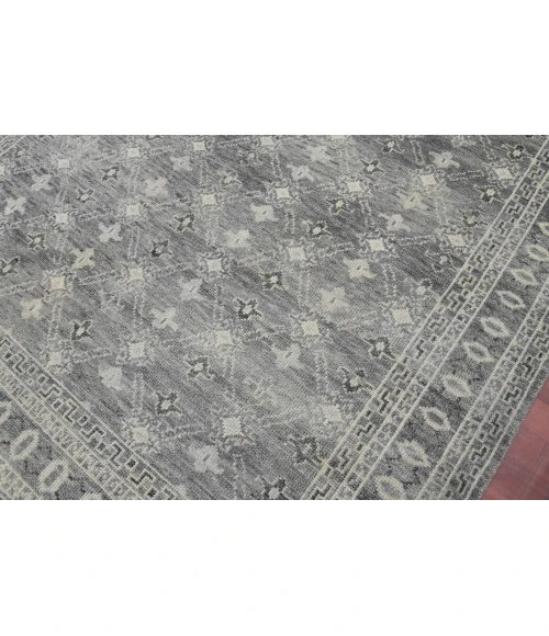 Amer Divine Loise Gray Hand-Knotted Wool Area Rug 9'x12'