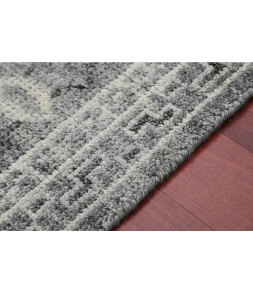 Amer Divine Loise Gray Hand-Knotted Wool Area Rug 9'x12'