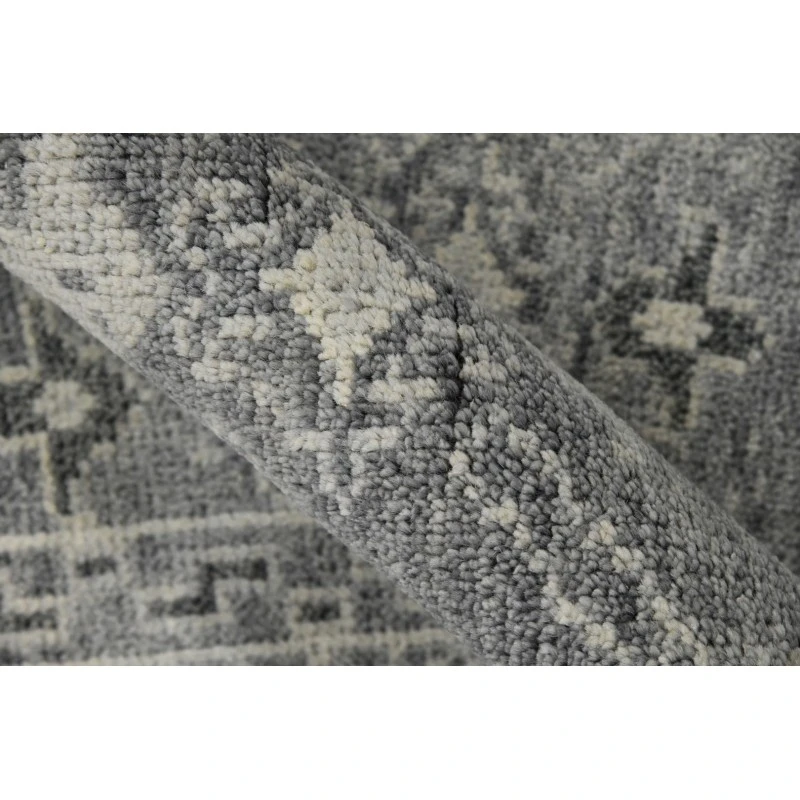 Amer Divine Loise Gray Hand-Knotted Wool Area Rug 2'x3'