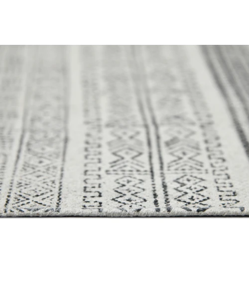 Dune Alliya Charcoal Flatweave Cotton Area Rug