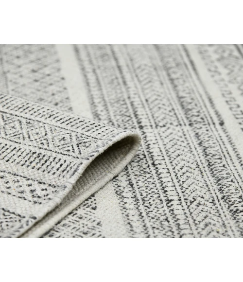 Dune Alliya Charcoal Flatweave Cotton Area Rug