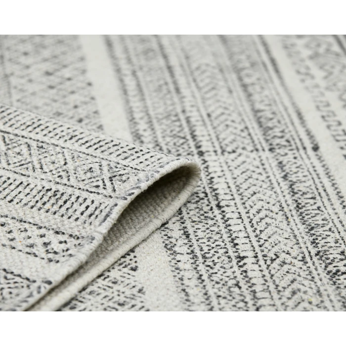 Dune Alliya Charcoal Flatweave Cotton Area Rug