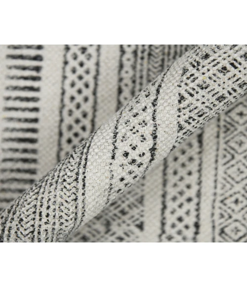 Dune Alliya Charcoal Flatweave Cotton Area Rug