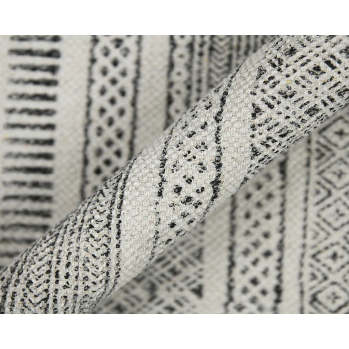 Dune Alliya Charcoal Flatweave Cotton Area Rug