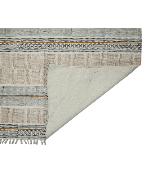 Dune Briel Brown Flatweave Cotton Area Rug