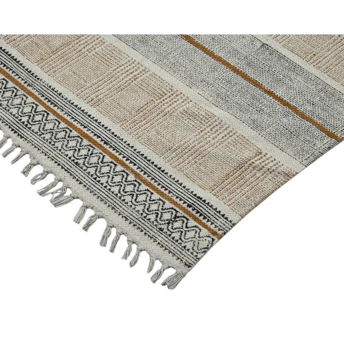 Dune Briel Brown Flatweave Cotton Area Rug