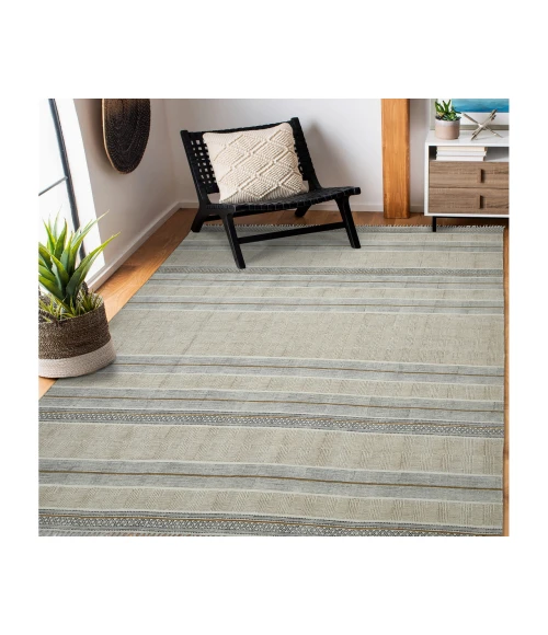 Dune Briel Brown Flatweave Cotton Area Rug