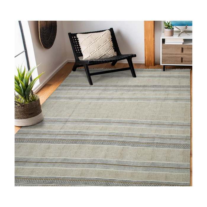 Dune Briel Brown Flatweave Cotton Area Rug