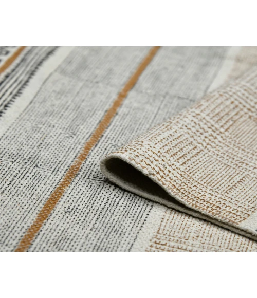 Dune Briel Brown Flatweave Cotton Area Rug